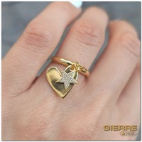 RGAN213 Anello cuore stella pendant